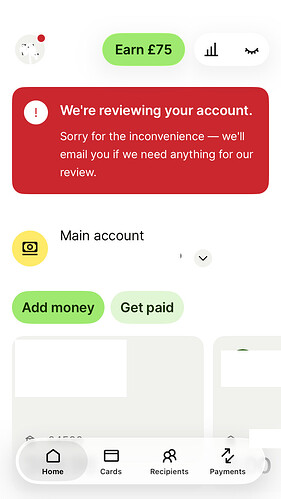 We are re reviewing your account. Sorry for the inconvenience — we will email you if we need anything for our review
